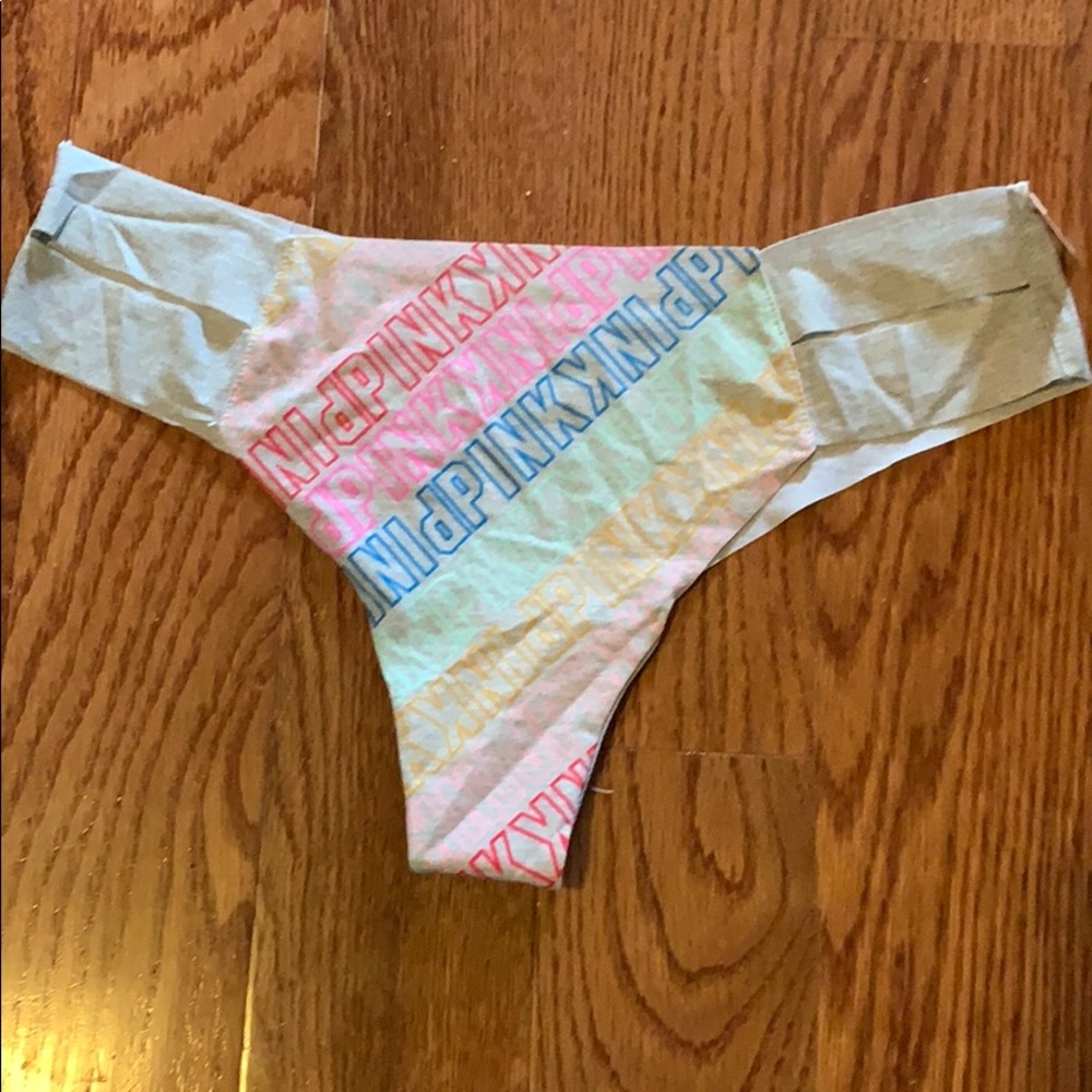 PINK printed thong